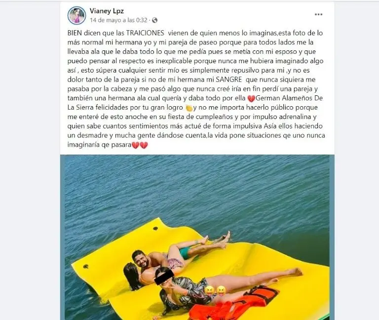 Mujer exhibe infidelidad de su esposo (Facebook)