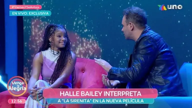 Halle Bailey con Patricio Borghetti. Foto: TV Azteca