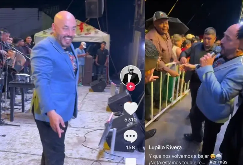 El cantante de regional mexicano mostró su momento de humildad mojándose los pies con sus seguidores El cantante de regional mexicano mostró su momento de humildad mojándose los pies con sus seguidores