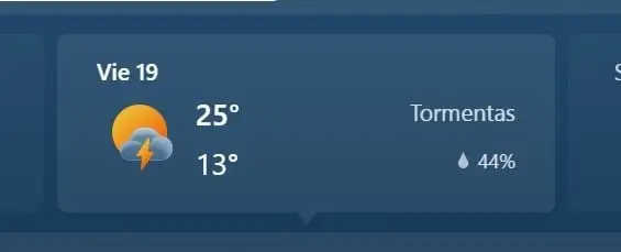 EDOMEX máxima 25, mínima 13