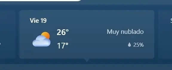 XALAPA, máxima 26, mínima 17