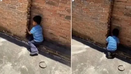 Mam&aacute; sorprende a su hijo hablando solo y se lleva una gran sorpresa. 