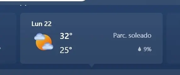 VILLAHERMOSA, MAX 32, MIN 25