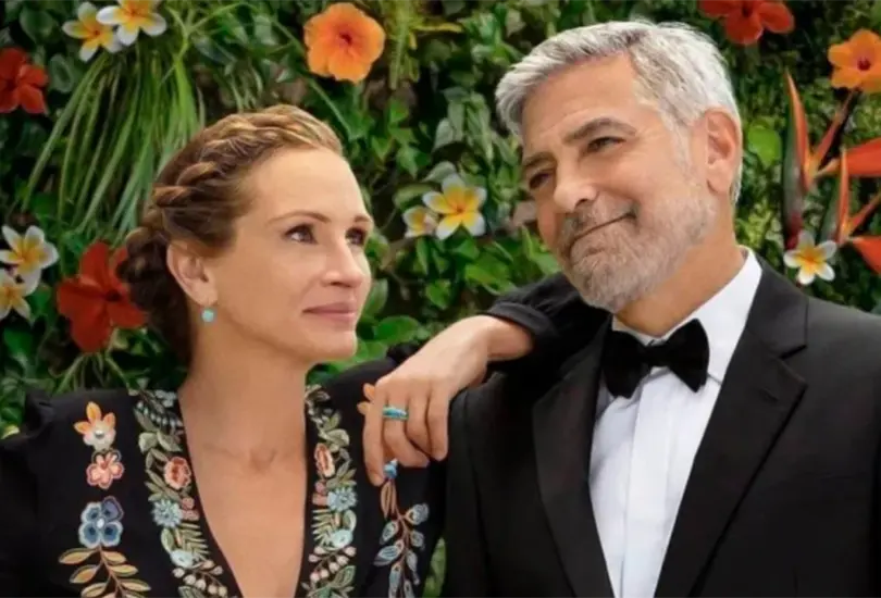 Julia Roberts y George Clooney en Pasaje al paraíso Julia Roberts y George Clooney en Pasaje al paraíso