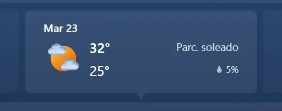 XALAPA MAX 32, MIN 25