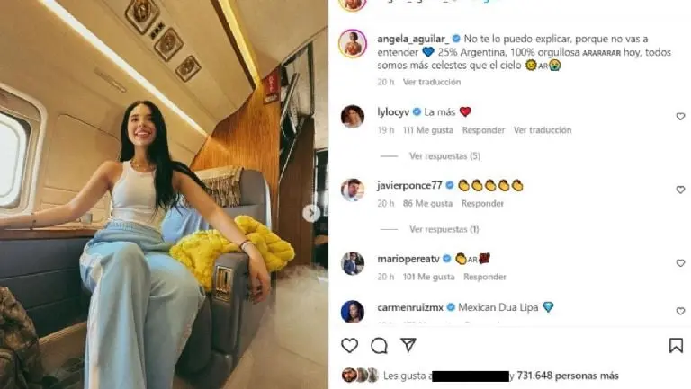 Ángela Aguilar presume ascendencia argentina (Instagram)