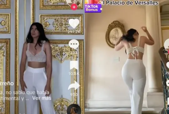 La joven jamás se imaginó que existiera un código de vestimenta en el Palacio de Versalles La joven jamás se imaginó que existiera un código de vestimenta en el Palacio de Versalles