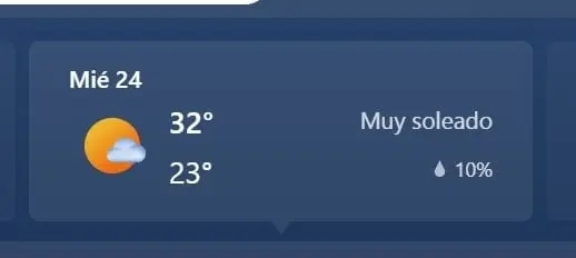 CANCÚN, MAX 32, MIN 23