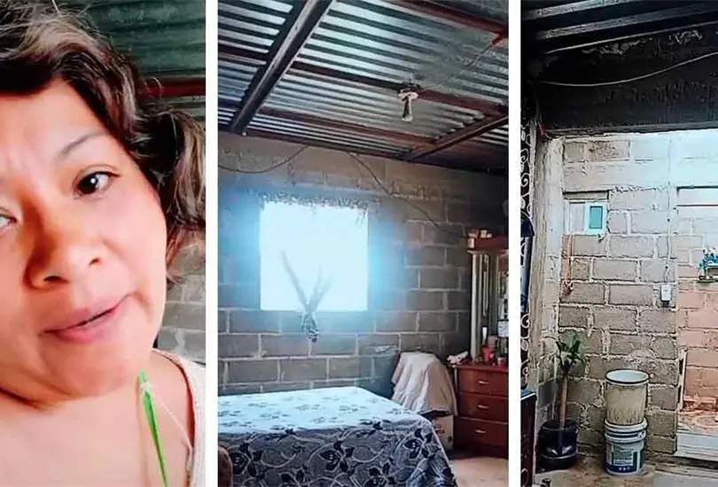 Una mujer se hizo viral tras mostrar su casa de lámina Una mujer se hizo viral tras mostrar su casa de lámina
