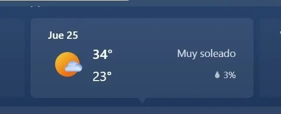 M&Eacute;RIDA, MAX 34, MIN 23