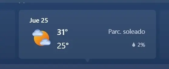 TAMPICO, MAX 32, MIN 25