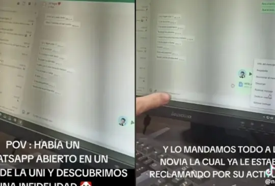 Al descubrir la infidelidad, los jóvenes enviaron las capturas de pantalla a la novia para que estuviera al tanto de todo