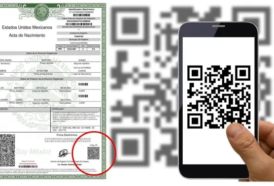 ¿Cómo sacar el Acta de Nacimiento con código QR?