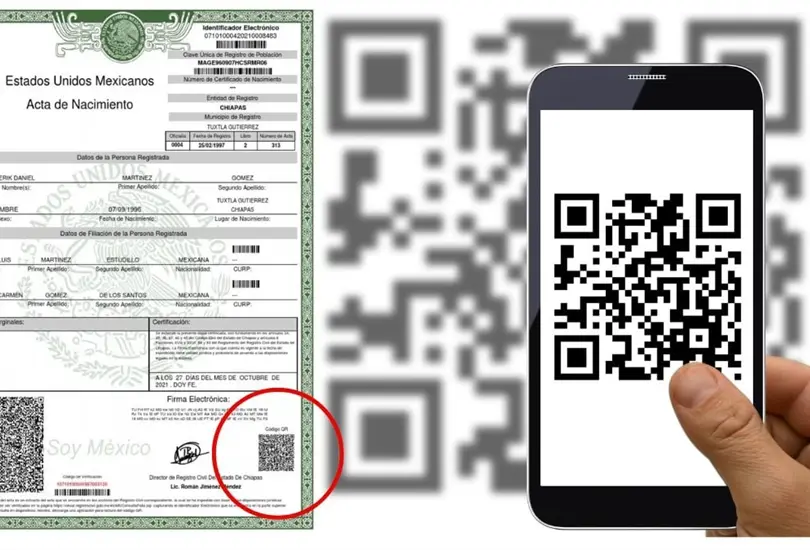 &iquest;C&oacute;mo sacar el Acta de Nacimiento con c&oacute;digo QR?