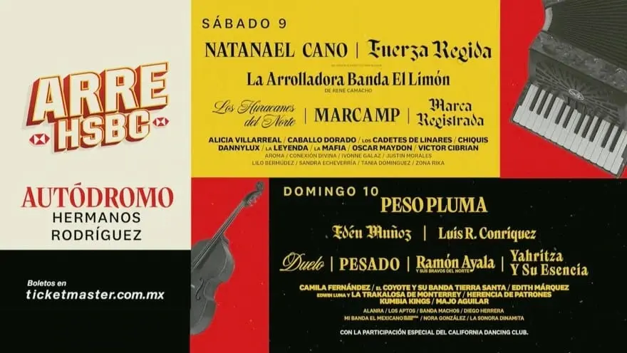 El festival ARRE HSBC se realizar&aacute; el 9 y 10 septiembre en el Aut&oacute;dromo Hermanos Rodr&iacute;guez. 