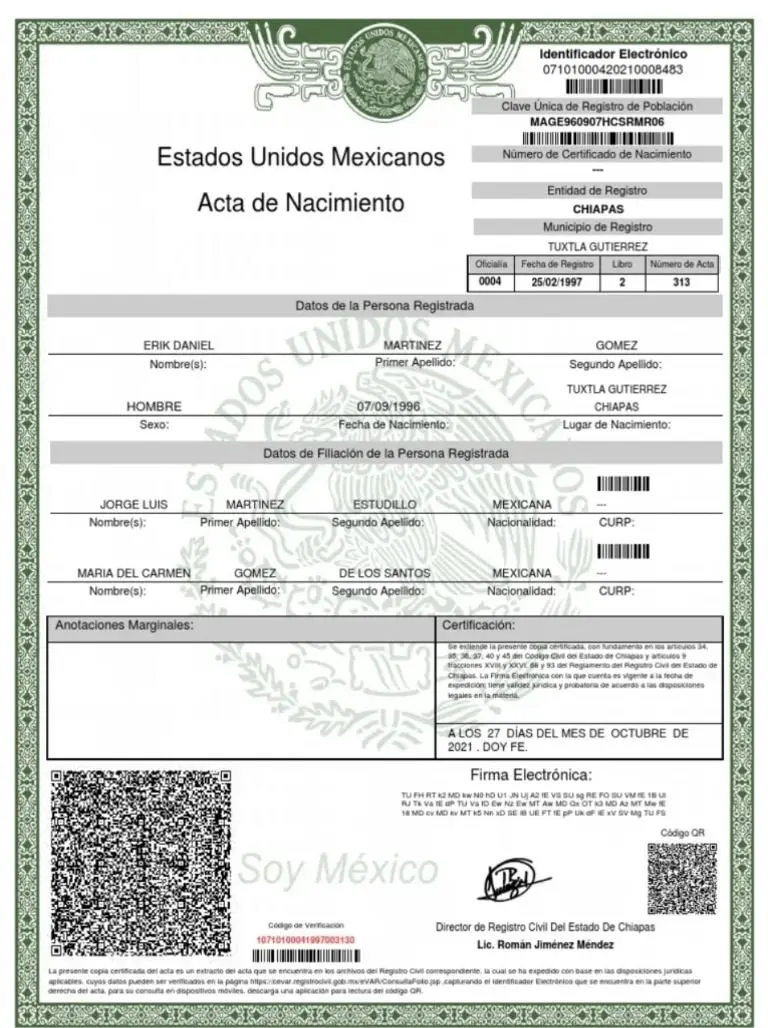 El código QR se encuentra en la parte inferior derecha. Créditos: Gobierno de México