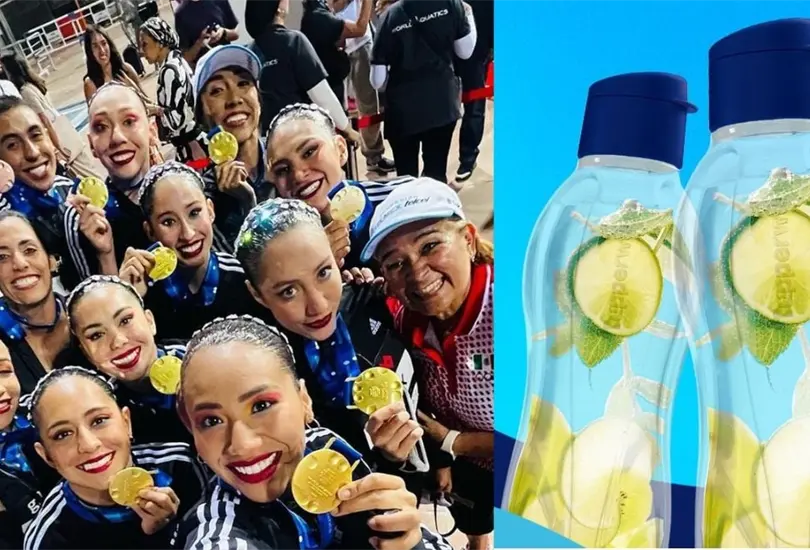 Tupperware lanza botella especial en apoyo a las nadadoras mexicanas