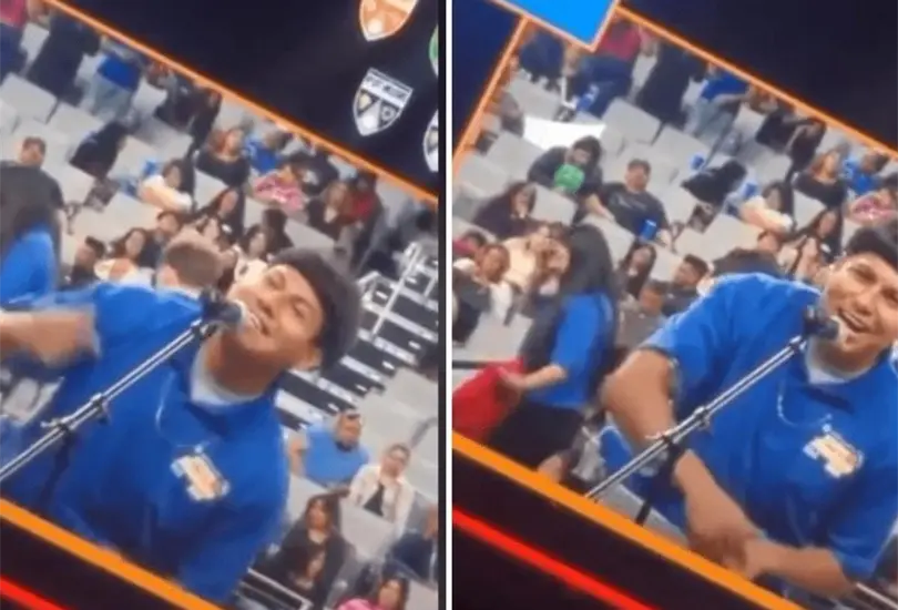 Joven estudiante canta corrido tumbado en plena graduaci&oacute;n y se viraliza. 