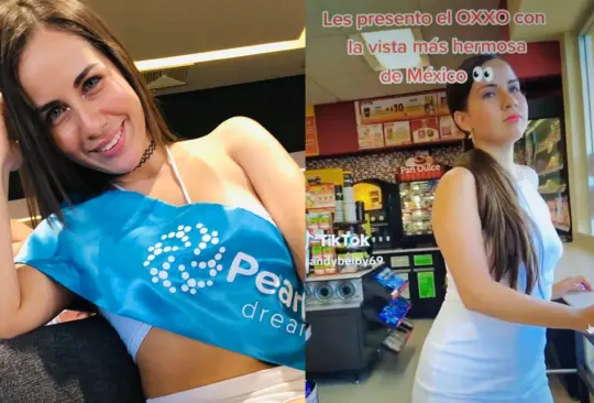 Modelo hace contenido exclusivo en tienda de Oxxo