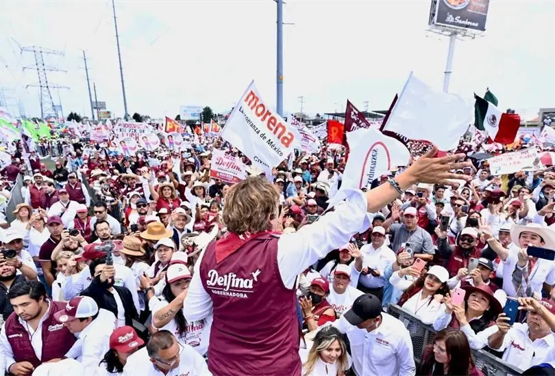 Delfina G&oacute;mez inici&oacute; su cierre de campa&ntilde;a en Toluca