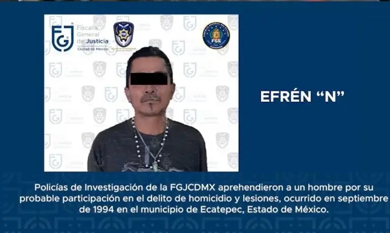 Detienen a Efrén N por presuntamente asesinar a su primo - FGJ-CDMX