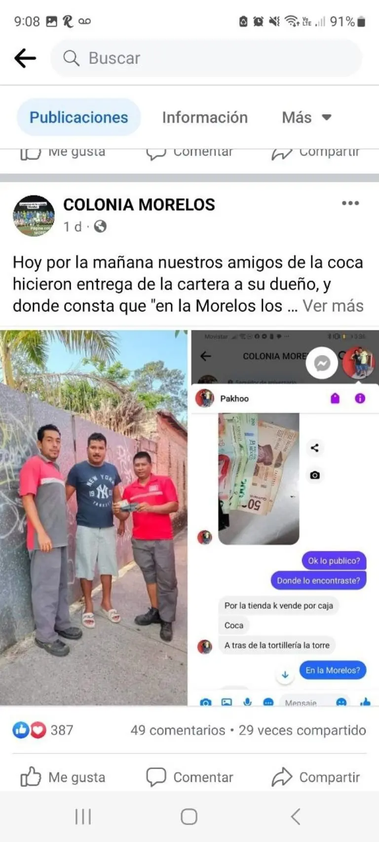 Repartidores de refresco devuelven cartera extraviada - Tomada de video