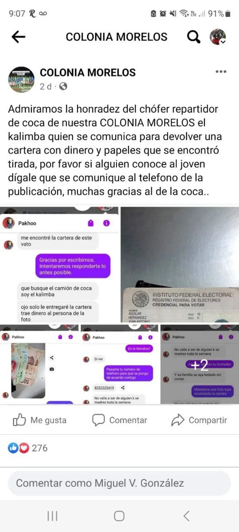 Repartidores de refresco devuelven cartera extraviada - Tomada de video