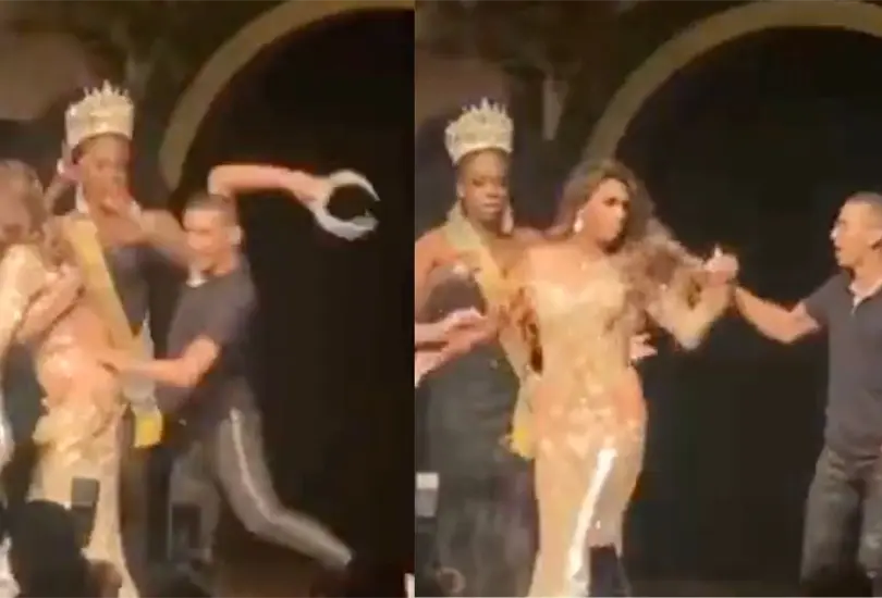 Hombre agrede a reina de belleza despu&eacute;s de ganar el certamen. 