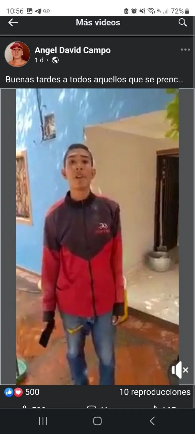 Joven re partidor llora por su moto - Tomada de videoyenda
