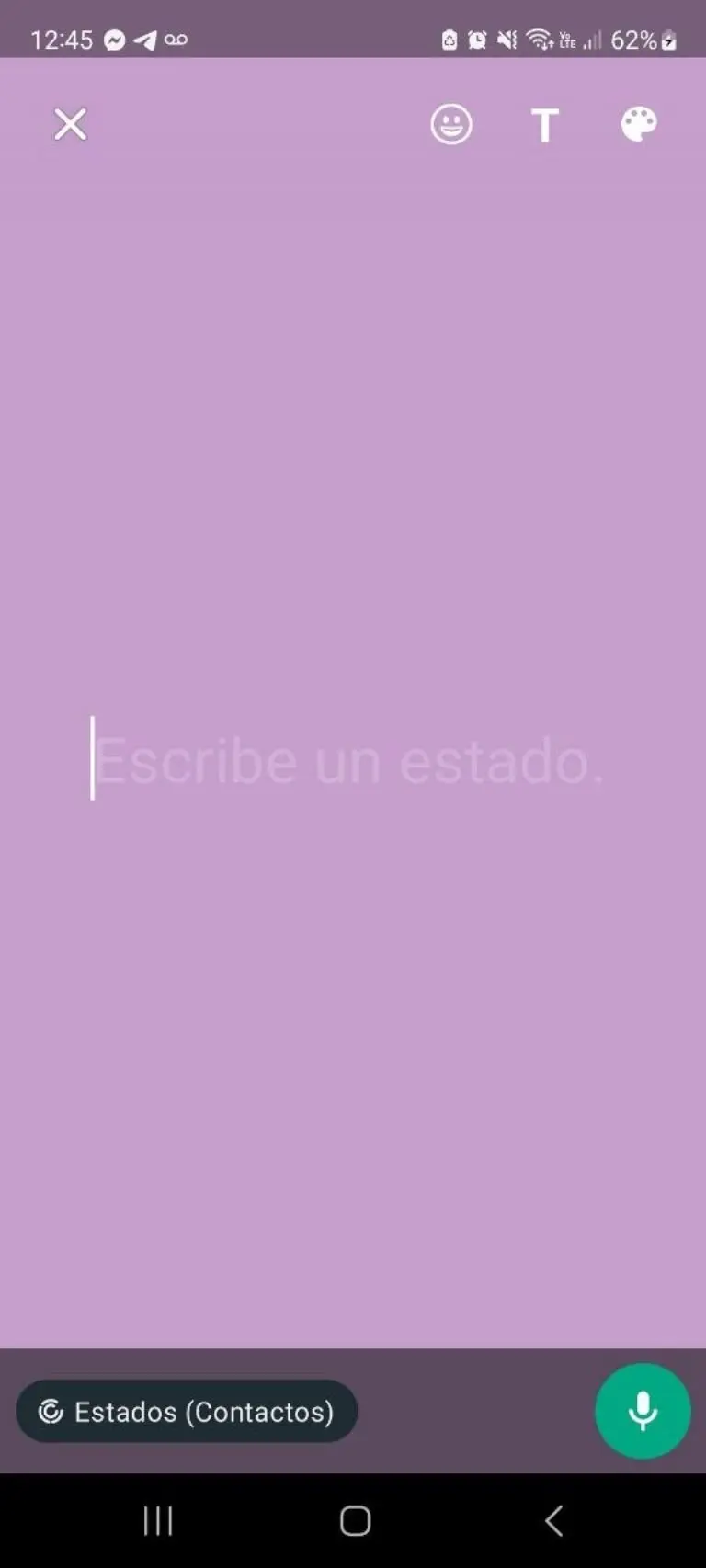 WhatsApp cómo publicar audios en tus estados - Captura de pantalla