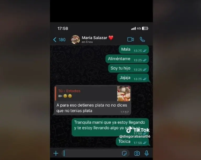 Mamá le reclama a su hijo por salir con su novia (TikTok)