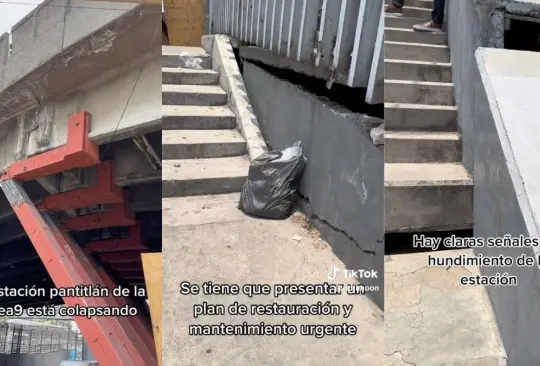 VIDEO: usuarios exhiben hundimiento de metro Pantitlán