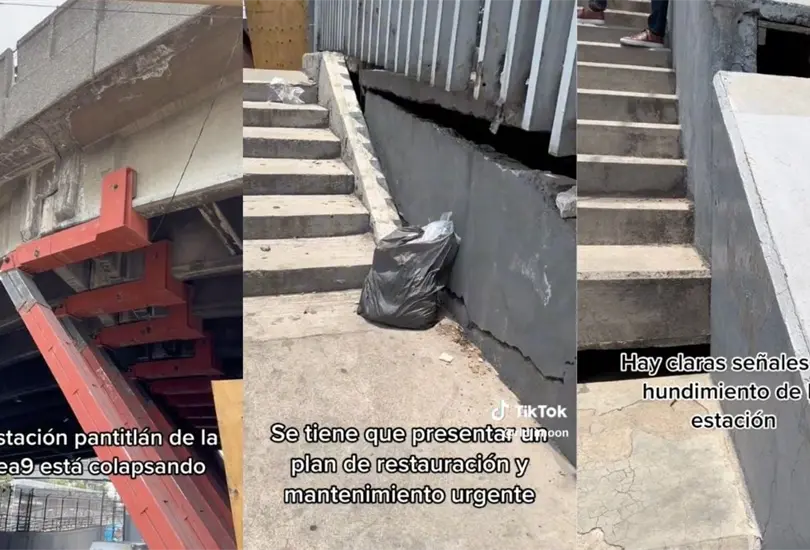 VIDEO: usuarios exhiben hundimiento de metro Pantitlán VIDEO: usuarios exhiben hundimiento de metro Pantitlán