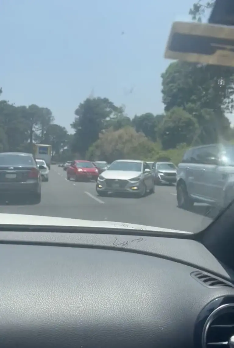 Tráfico en la autopista México-Cuernavaca. Foto: Twitter