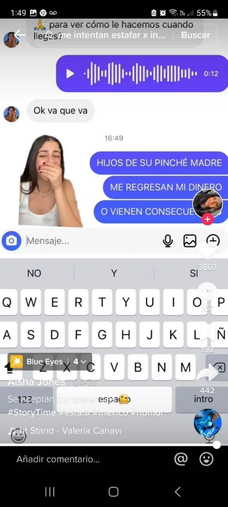 Estafan a mujer por Instagram - Tomada de video