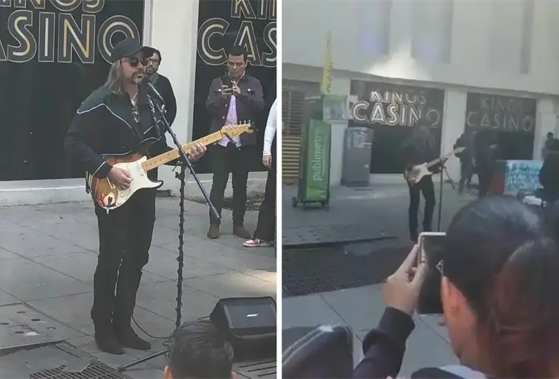 Juanes se present&oacute; en un miniconcierto sorpresa en la Zona de la Rosa de la CDMX. 