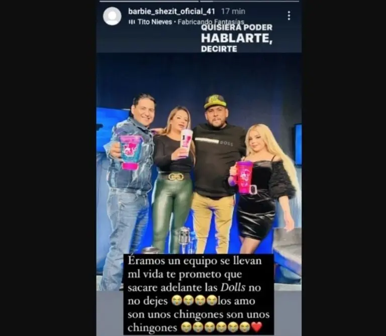 Barbie Shezit se despide de sus tíos (Instagram)
