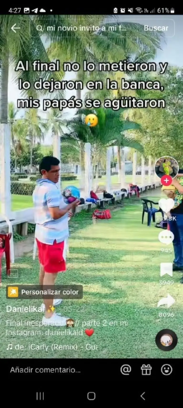 Dejan a joven en la banca - Tomada de video