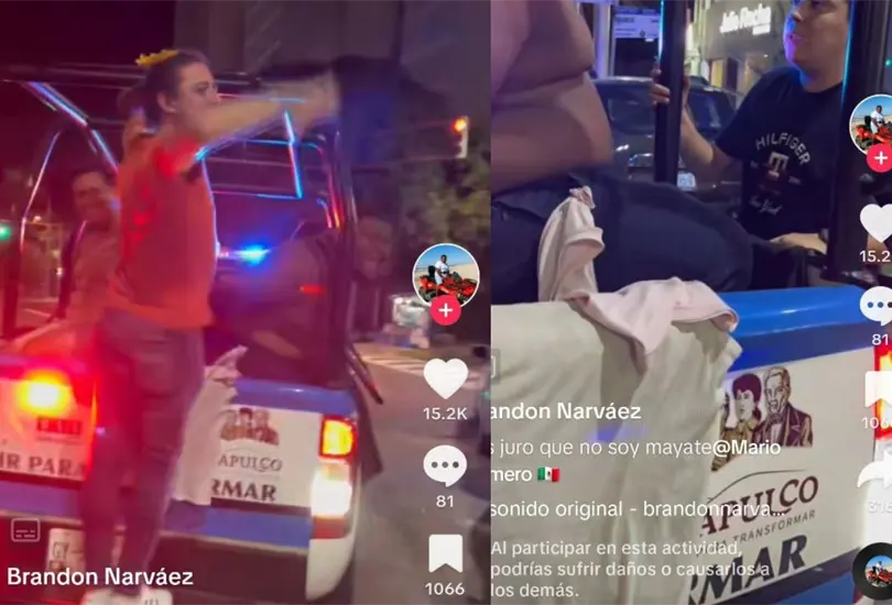 Policías prestan patrulla para TikTok y generan críticas Policías prestan patrulla para TikTok y generan críticas