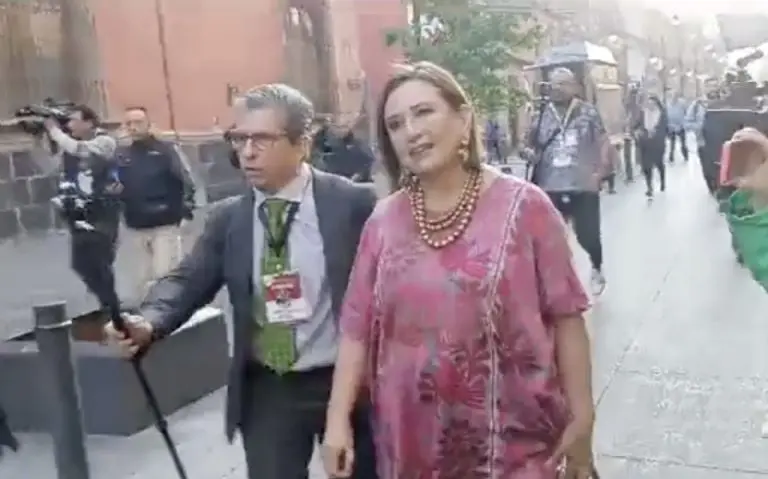 Xóchitl Gálvez se retira de Palacio Nacional. Créditos: El Universal