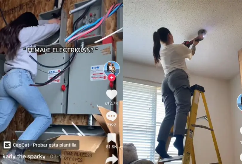 Se trata de Karyl The Spark, una joven canadiense que ha sorprendido a cientos de internautas por sus habilidades para utilizar todo tipo de herramientas y realizar instalaciones eléctricas sin ensuciar sus increíbles outfits. Se trata de Karyl The Spark, una joven canadiense que ha sorprendido a cientos de internautas por sus habilidades para utilizar todo tipo de herramientas y realizar instalaciones eléctricas sin ensuciar sus increíbles outfits.