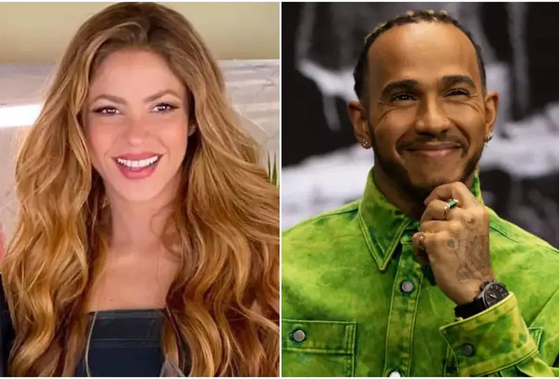 Shakira y Lewis Hamilton son captados bes&aacute;ndose. 