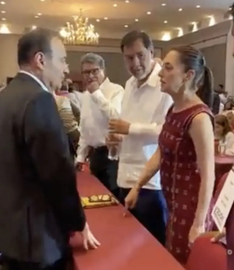 VIDEO: Sheinbaum le reclama a Durazo. Foto: Twitter
