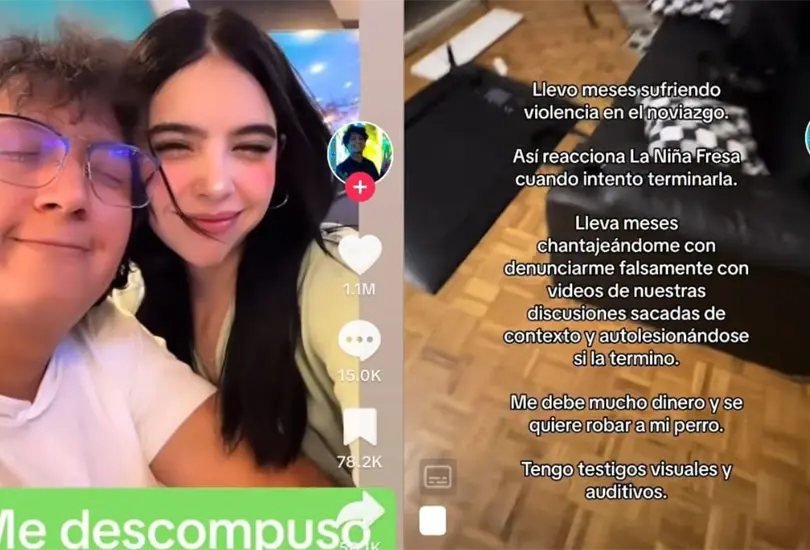 Ambos creadores de contenido aseguraron haber sido víctimas de violencia mientras estaban juntos Ambos creadores de contenido aseguraron haber sido víctimas de violencia mientras estaban juntos