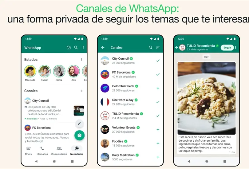 Los nuevos Canales son una forma sencilla, confiable y privada de recibir novedades importantes de personas y organizaciones, directamente en WhatsApp Los nuevos Canales son una forma sencilla, confiable y privada de recibir novedades importantes de personas y organizaciones, directamente en WhatsApp