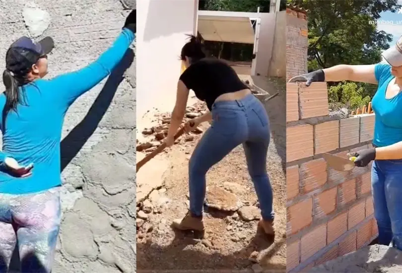 Mujer alba&ntilde;il demuestra que no solo hombres pueden construir y reparar. 