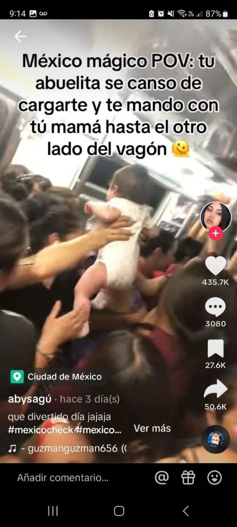Pasajeras ayudan a que bebé llegue con su madre - Tomada de video