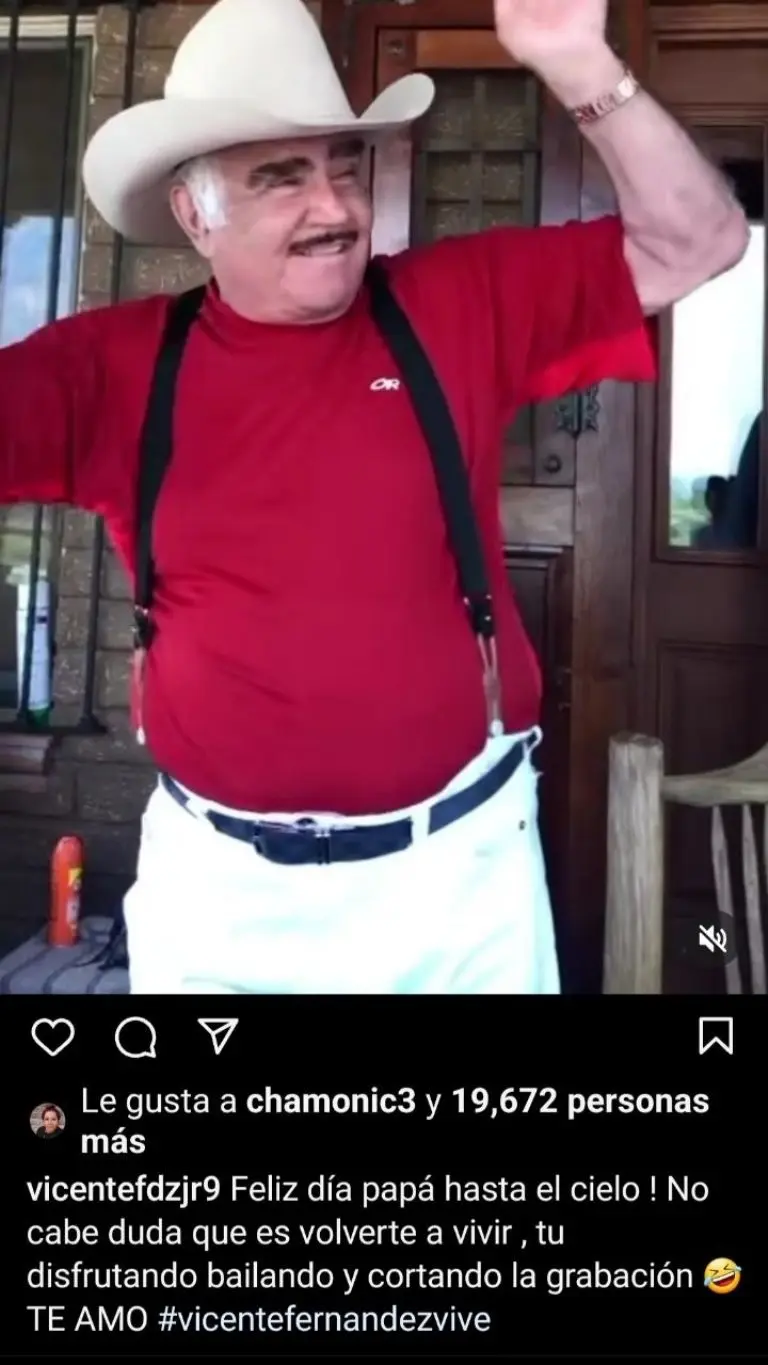 Vicente Fernández Jr recuerda a su papá (Instagram)