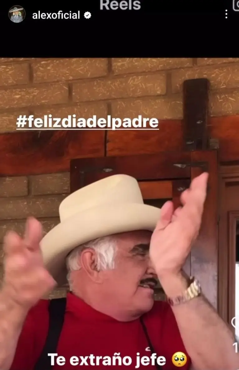 Alejandro Fernández recuerda a su papá (Instagram)