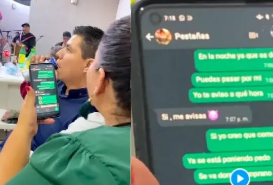 La mujer fue descubierta escribiéndole a su amante por WhatsApp. 